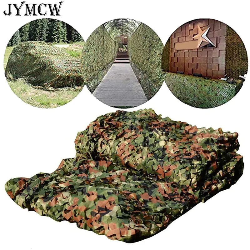 1.5x3 m/2x10 m Jagd Militär Tarnnetze Woodland Army Training Camo Netting Autoabdeckungen Zelt Schatten Camping Sonnenschutz