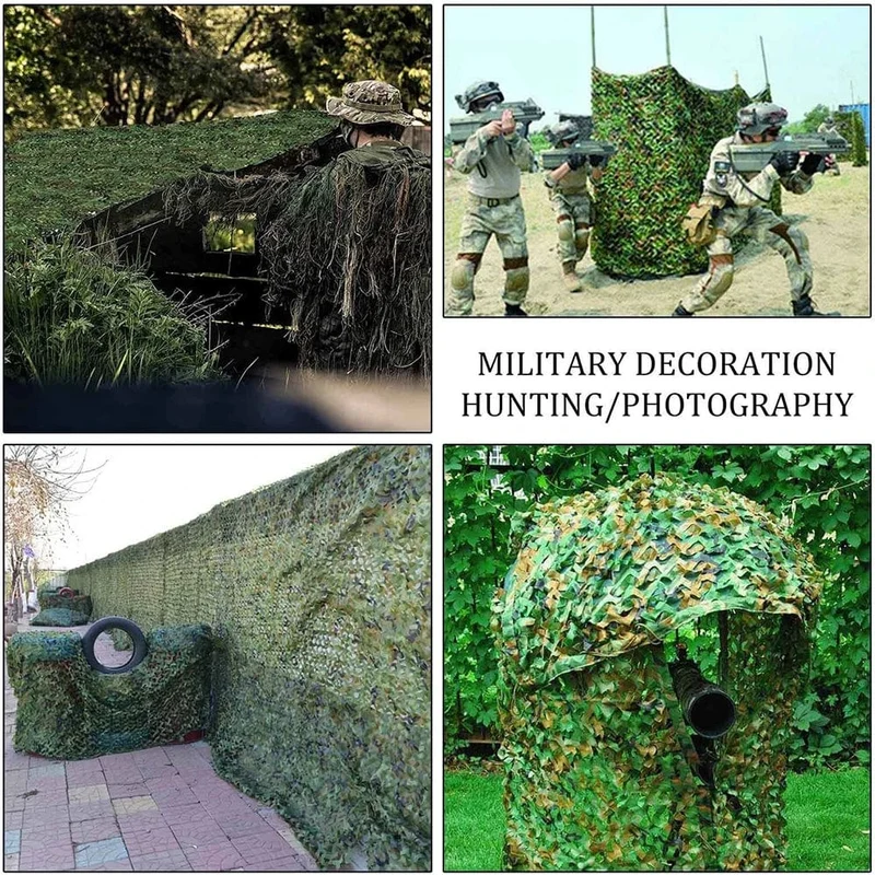 1.5x3 m/2x10 m Jagd Militär Tarnnetze Woodland Army Training Camo Netting Autoabdeckungen Zelt Schatten Camping Sonnenschutz
