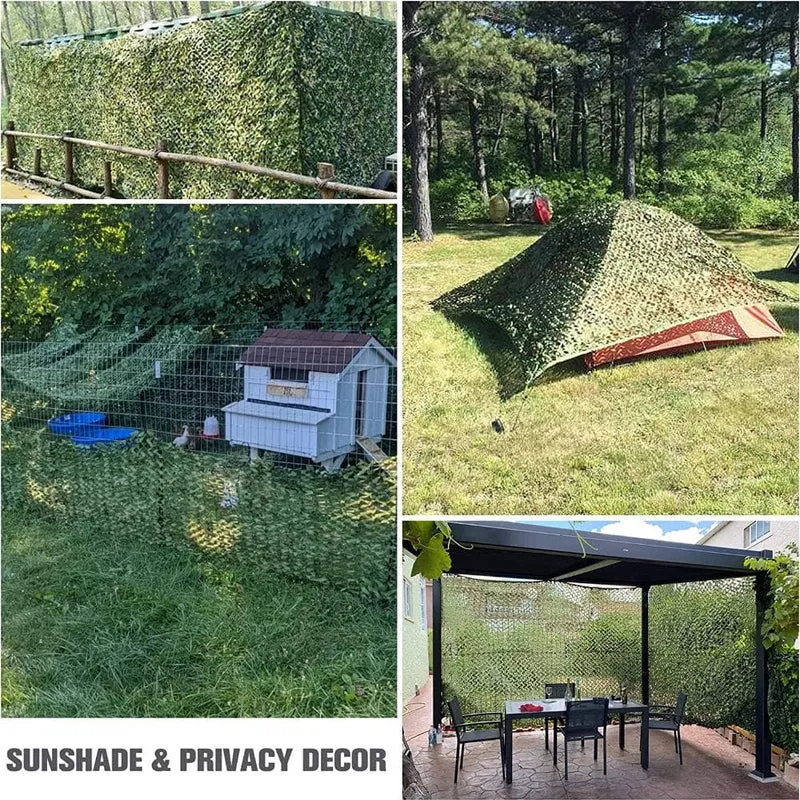 Yeahmart 3 x 5 m/4 x 6 m Jagd-Militär-Tarnnetze Woodland Army-Trainings-Tarnnetz Autoabdeckungen Schatten Camping Sonnenschutz