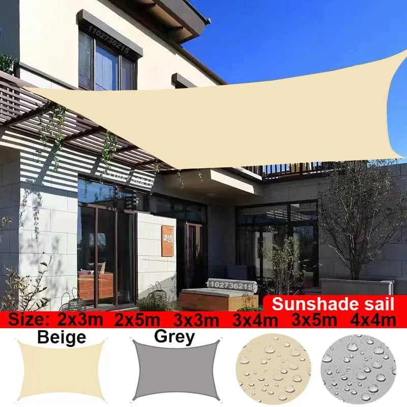 Außenmarkisen, wasserdichtes Sonnenschutzsegel, Gartenüberdachung für Terrasse, Auto, Segeltuchmarkise, rechteckiger Pool, Sonnenschutz, Sonnenschutzsegel