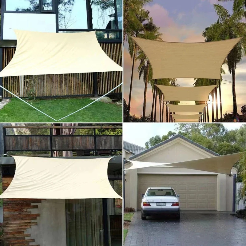 Außenmarkisen, wasserdichtes Sonnenschutzsegel, Gartenüberdachung für Terrasse, Auto, Segeltuchmarkise, rechteckiger Pool, Sonnenschutz, Sonnenschutzsegel