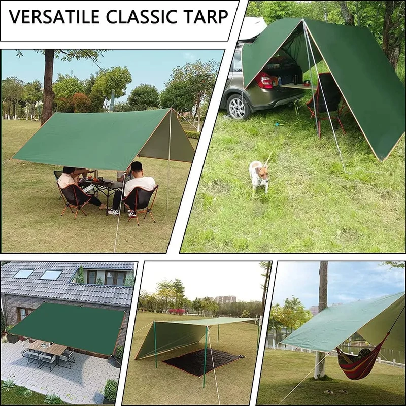4x4m 4x3m 3x3m Markise Wasserdichte Plane Zelt Schatten Ultraleicht Garten Baldachin Sonnenschirm außen Camping Tourist Strand Sonnenschutz