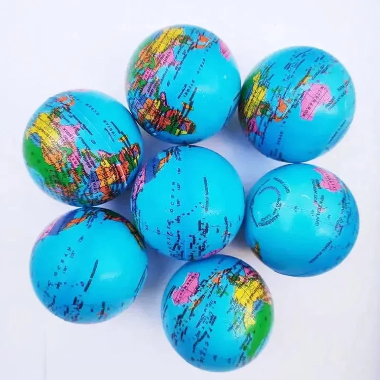 6 Teile/los 6.3 cm Lächelndes Schaum Ball Squeeze Stress Ball Relief Spielzeug Hand Handgelenk Übung Gesicht PU Spielzeug Bälle Für kinder