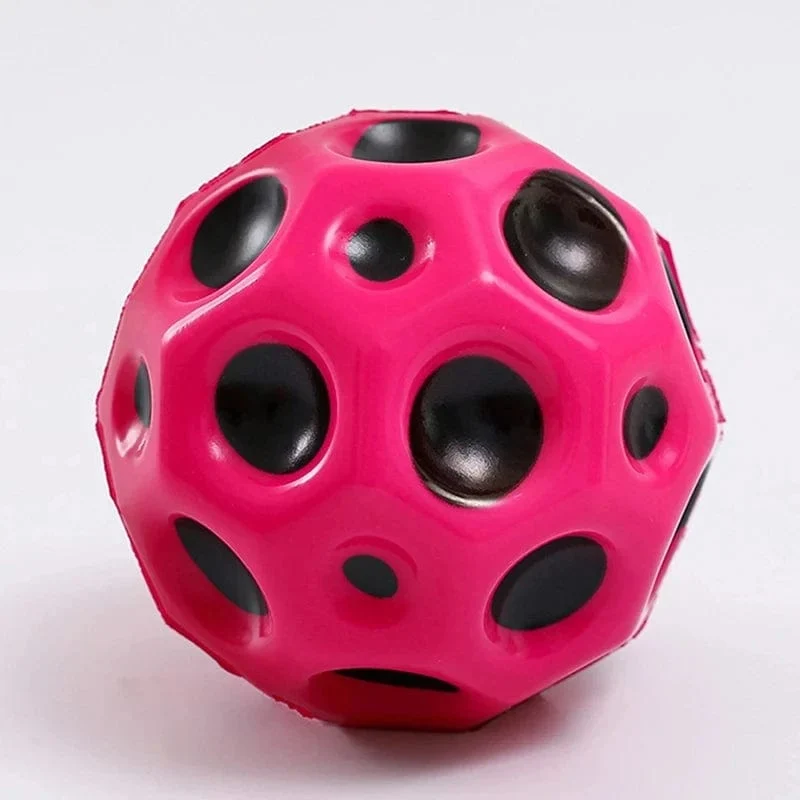 Hochelastischer Lochball, weicher Hüpfball, Anti-Fall-Mondform, poröser Hüpfball, Kinder-Outdoor-Sportspielzeug, ergonomischer Quetschball