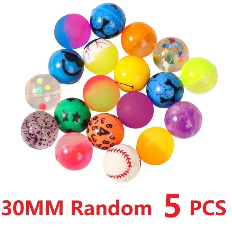 24/30/42/55mm Bicolor Elastische Ball Spielzeug Kinder Farbige Junge Springenden Ball Gummi Kinder Sport spiele Elastische Springen Bälle