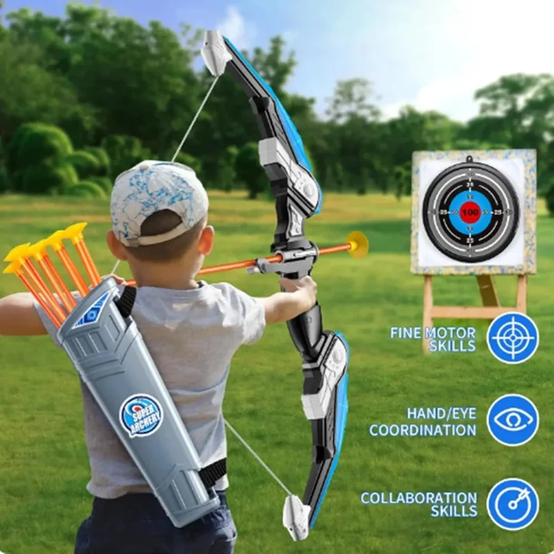 Bogen Und Pfeile Für Kinder Kinder Bogenschießen Bogen Praxis Recurve Bogen Outdoor Sport Spiel Jagd Schießen Spielzeug Jungen Geschenk Bogen kit Set