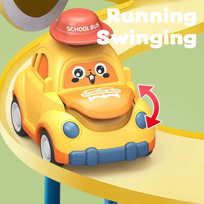 Kinder Cartoon Mini Auto Spielzeug Drücken Gehen Inertial Nette Feuer Lkw Krankenwagen Zurückziehen Krabbeln Pädagogisches Spielzeug Für Kleinkinder Jungen