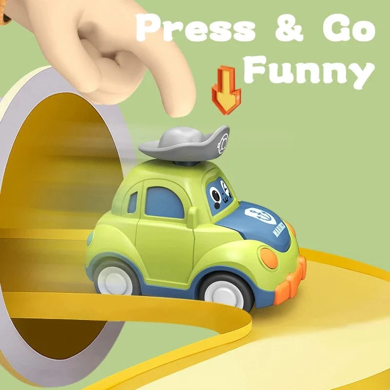 Kinder Cartoon Mini Auto Spielzeug Drücken Gehen Inertial Nette Feuer Lkw Krankenwagen Zurückziehen Krabbeln Pädagogisches Spielzeug Für Kleinkinder Jungen