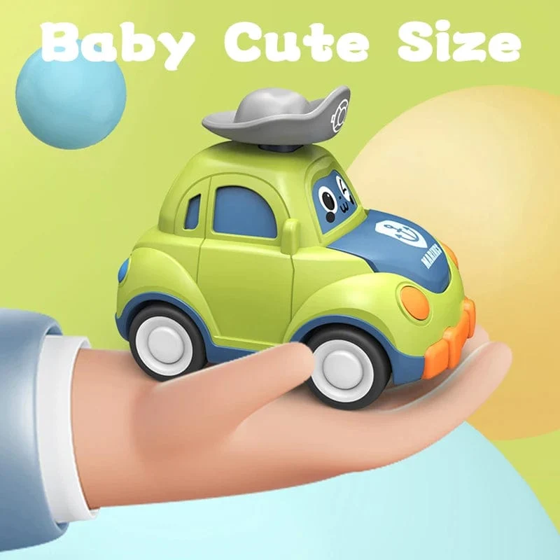 Kinder Cartoon Mini Auto Spielzeug Drücken Gehen Inertial Nette Feuer Lkw Krankenwagen Zurückziehen Krabbeln Pädagogisches Spielzeug Für Kleinkinder Jungen