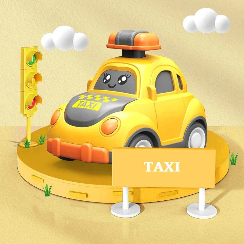 Kinder Cartoon Mini Auto Spielzeug Drücken Gehen Inertial Nette Feuer Lkw Krankenwagen Zurückziehen Krabbeln Pädagogisches Spielzeug Für Kleinkinder Jungen