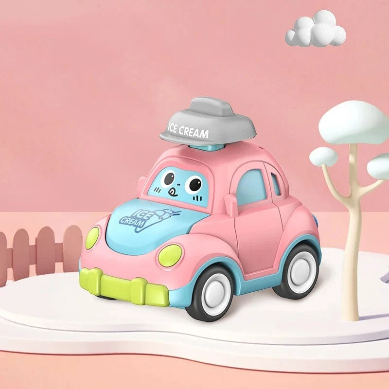 Kinder Cartoon Mini Auto Spielzeug Drücken Gehen Inertial Nette Feuer Lkw Krankenwagen Zurückziehen Krabbeln Pädagogisches Spielzeug Für Kleinkinder Jungen