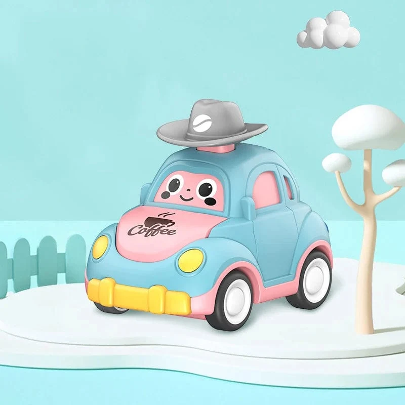 Kinder Cartoon Mini Auto Spielzeug Drücken Gehen Inertial Nette Feuer Lkw Krankenwagen Zurückziehen Krabbeln Pädagogisches Spielzeug Für Kleinkinder Jungen