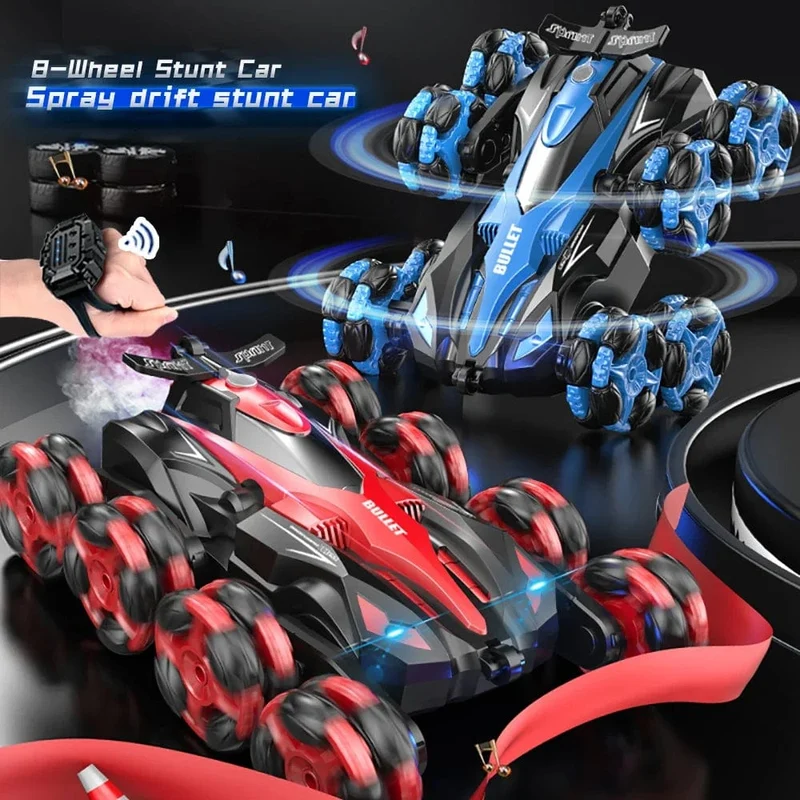 RC Auto Spielzeug Acht Räder Spray Twisting Stunt Drift Auto Ferngesteuerte Autos RC Spielzeug für Kinder Erwachsene Uhr Fernbedienung