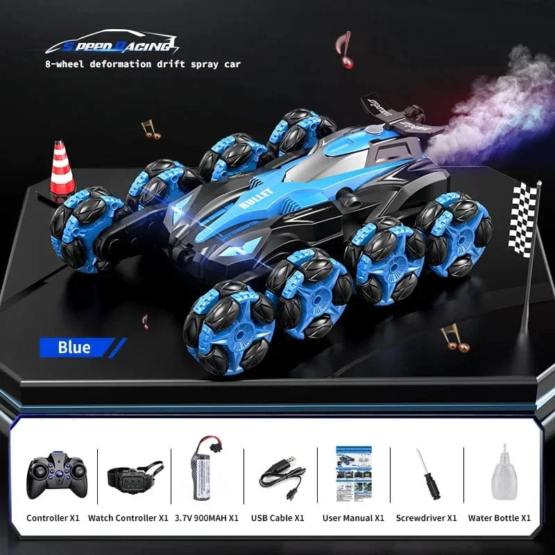 RC Auto Spielzeug Acht Räder Spray Twisting Stunt Drift Auto Ferngesteuerte Autos RC Spielzeug für Kinder Erwachsene Uhr Fernbedienung
