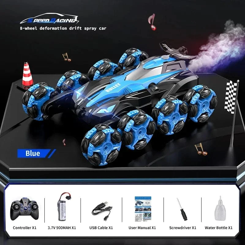 RC Auto Spielzeug Acht Räder Spray Twisting Stunt Drift Auto Ferngesteuerte Autos RC Spielzeug für Kinder Erwachsene Uhr Fernbedienung