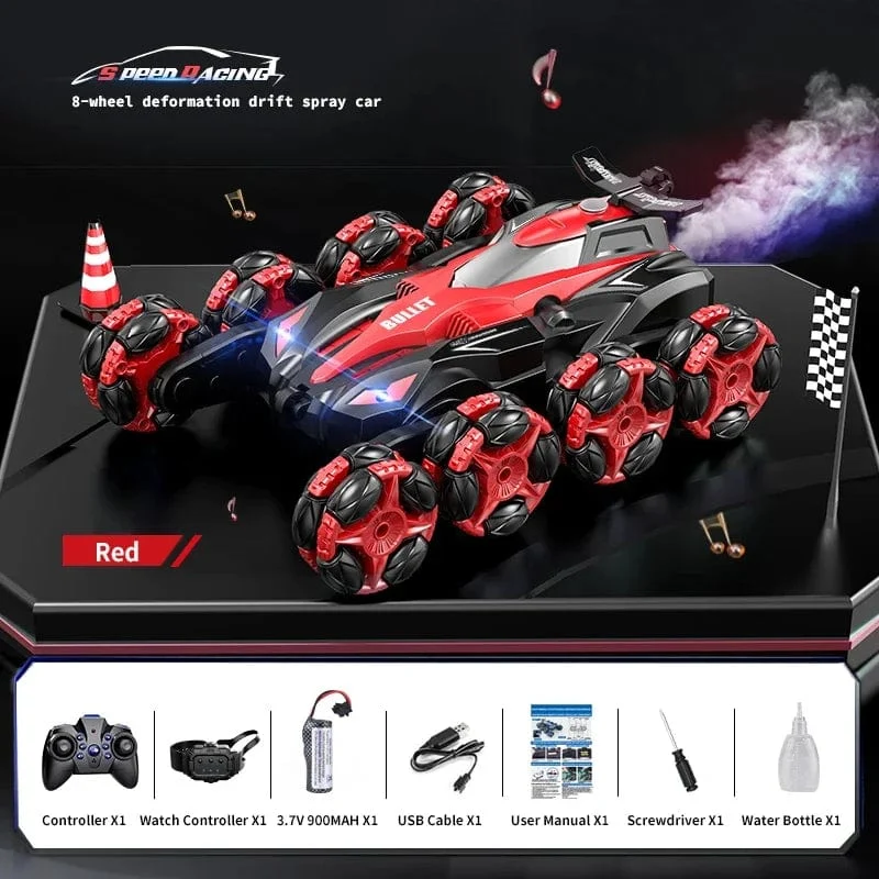 RC Auto Spielzeug Acht Räder Spray Twisting Stunt Drift Auto Ferngesteuerte Autos RC Spielzeug für Kinder Erwachsene Uhr Fernbedienung