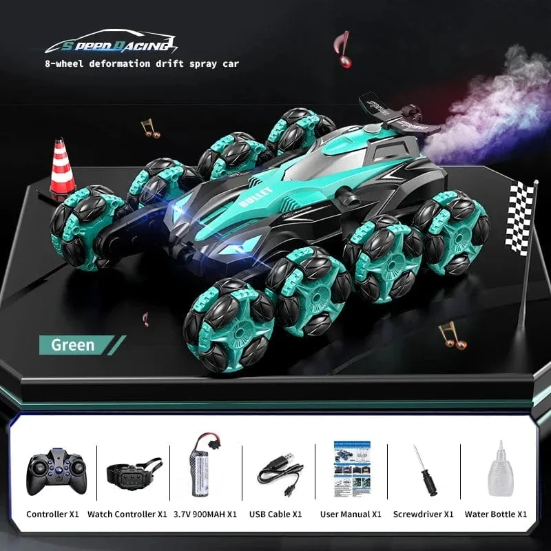 RC Auto Spielzeug Acht Räder Spray Twisting Stunt Drift Auto Ferngesteuerte Autos RC Spielzeug für Kinder Erwachsene Uhr Fernbedienung