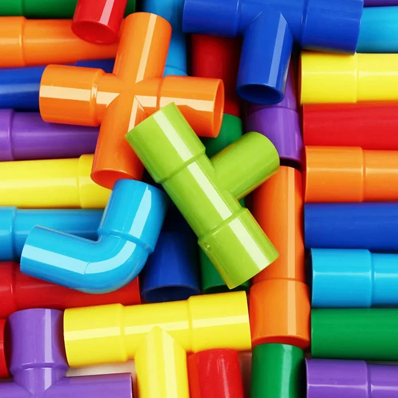 DIY Wasser Bausteine ​​Spielzeug Montessori Wasser Rohr Bausteine ​​Spielzeug Designer Kinder Bau Pädagogisches Spielzeug Geschenk