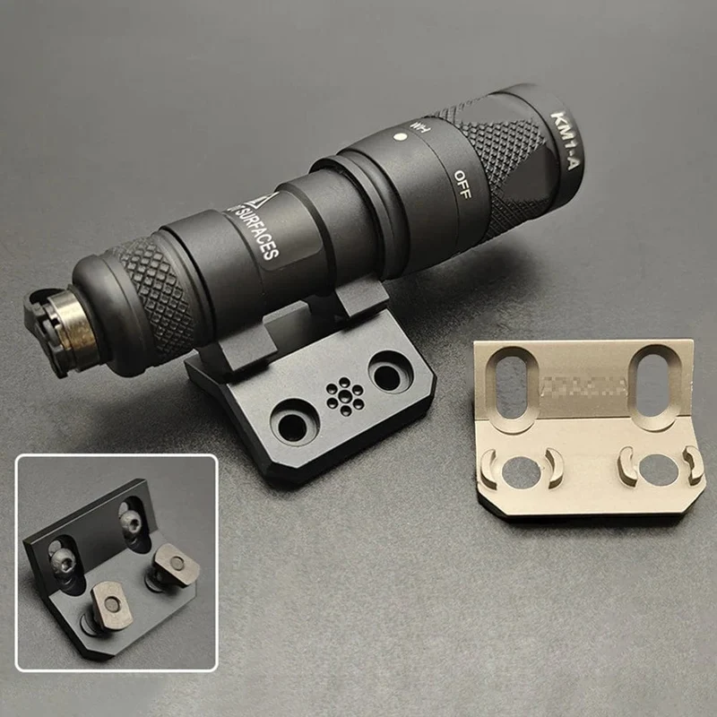 Taktische M300 M600 Taschenlampe Basis MLOK Seite Montage Halterung Schiene CNC Metall Basis Taschenlampe Stehen Jagd Zubehör