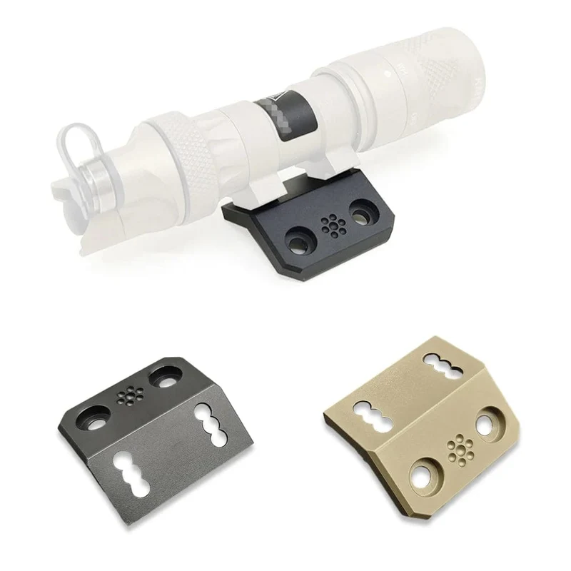 Taktische M300 M600 Taschenlampe Basis MLOK Seite Montage Halterung Schiene CNC Metall Basis Taschenlampe Stehen Jagd Zubehör
