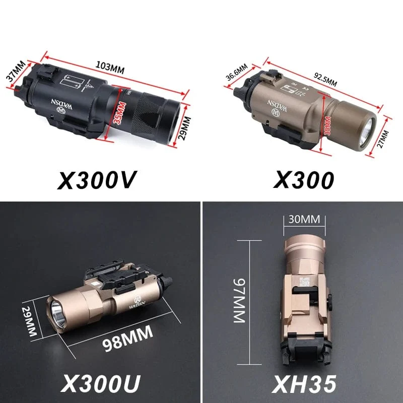 Surefir Taktische X300 X300U Ultra X300V XH35 Metall Pistole Pistole Strobe LED Licht Fit 20mm Schiene Airsoft Waffe Jagd taschenlampe
