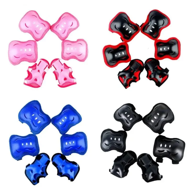 6 Teile/satz Kinder Knie Pads Ellenbogen Pads Handgelenk Guards Schutz Getriebe Set Für Roller Skating Skateboard Radfahren Sport Kits