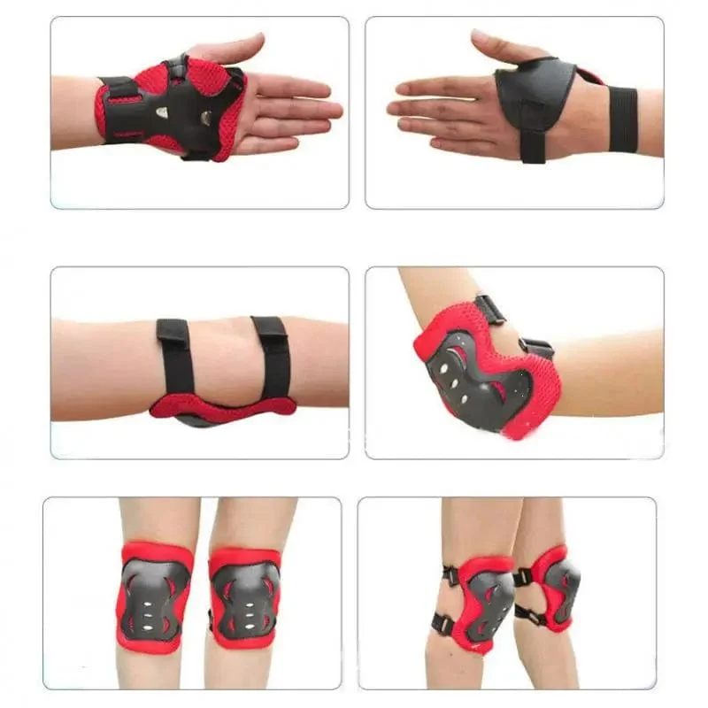 6 Teile/satz Kinder Knie Pads Ellenbogen Pads Handgelenk Guards Schutz Getriebe Set Für Roller Skating Skateboard Radfahren Sport Kits