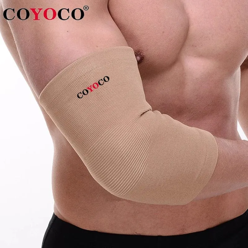COYOCO Marke Hohe Elastische Sport Outdoor Radfahren Gym Ellenbogen Schutz Klammer Warm Braun 1 Stück Ellenbogen Pad Schützen Unterstützung Knie Hülse