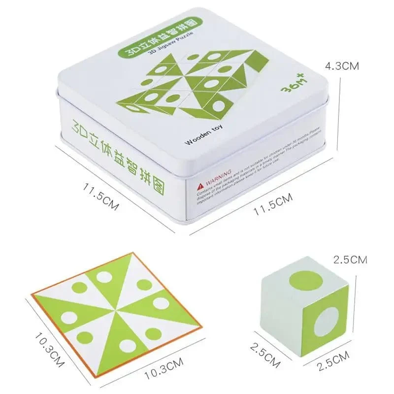 3D-Puzzle aus Holz, Raum, Denken, Fantasie, Logik, Spiele für Kinder, Mathematik, Lernspielzeug, Brett, Geschenke für Kinder, DIY