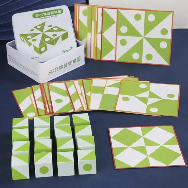 3D-Puzzle aus Holz, Raum, Denken, Fantasie, Logik, Spiele für Kinder, Mathematik, Lernspielzeug, Brett, Geschenke für Kinder, DIY