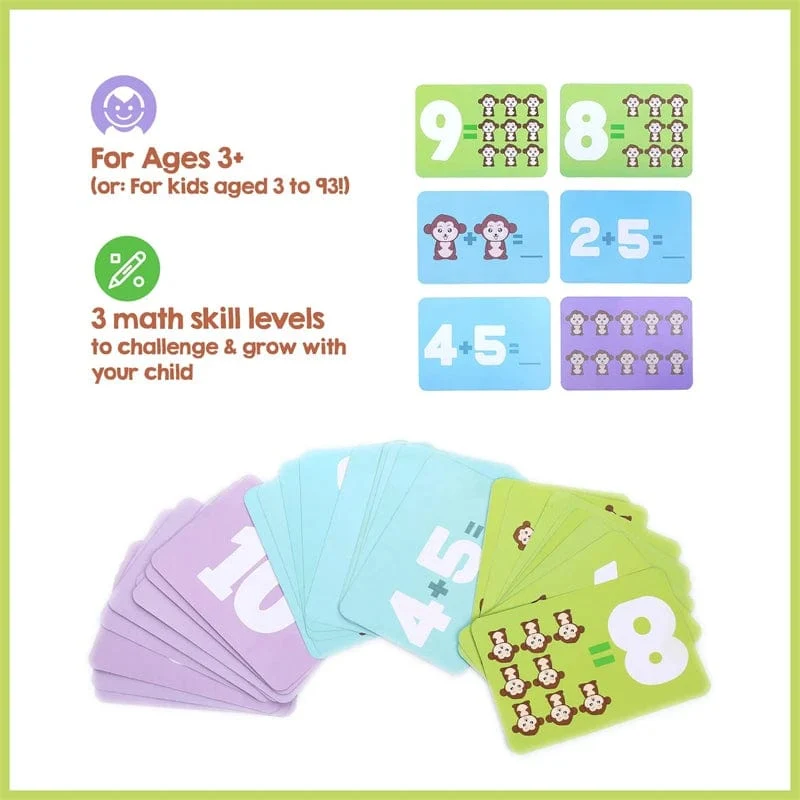Monkey Balance Mathe-Spiel, Montessori-Lernspielzeug für Kinder im Vorschulalter, Baby-Entwicklungsspielzeug, Zahlenunterricht für Kinder, Mathe-Spielzeug