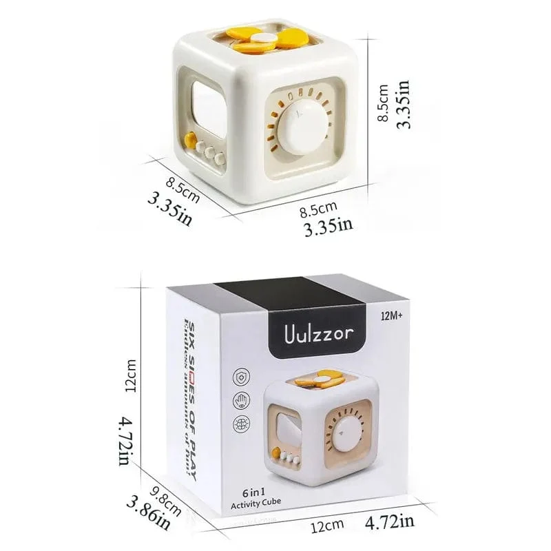 Baby Montessori Spielzeug Würfel 0 6 12 Monate Lernen Form Farbe Block Uhr Kinder Spiel Set mit Puzzle Pädagogisches Geschenk