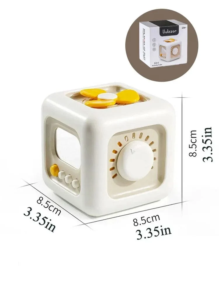 Baby Montessori Spielzeug Würfel 0 6 12 Monate Lernen Form Farbe Block Uhr Kinder Spiel Set mit Puzzle Pädagogisches Geschenk