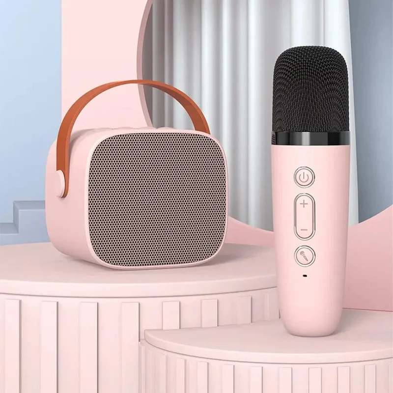 Tragbares Karaoke-Mikrofon, Bluetooth-Lautsprecher, KTV, Doppelmikrofon, Duett, Spielzeug für Erwachsene und Kinder, geeignet für Familienfeiern zum Singen