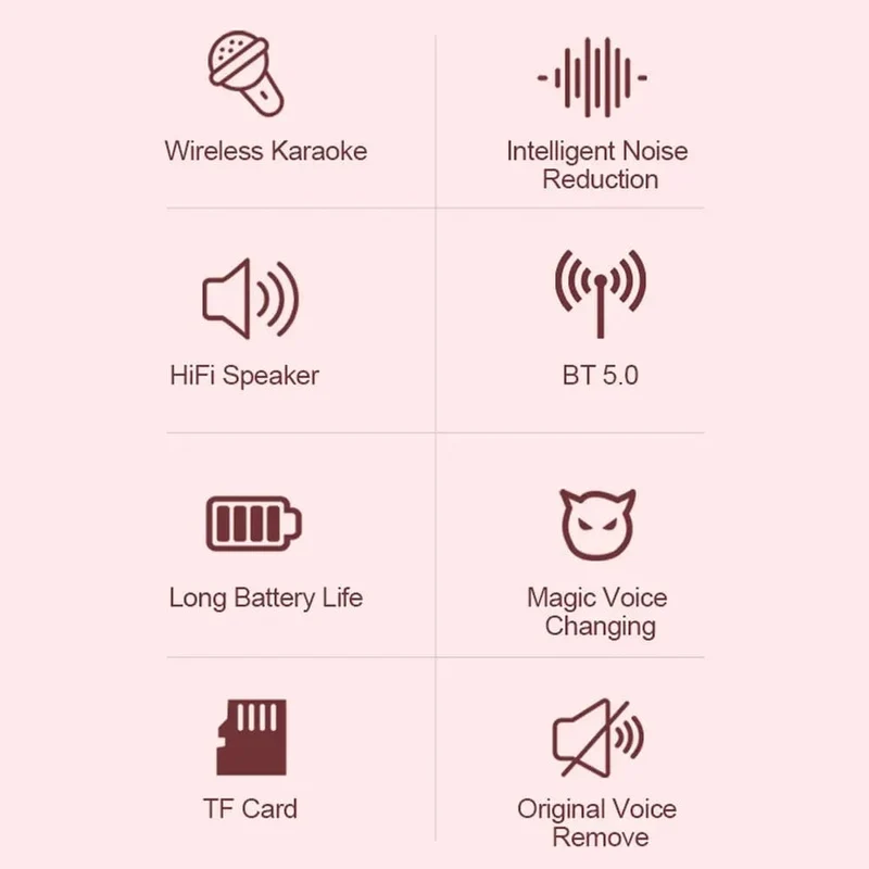 Tragbares Karaoke-Mikrofon, Bluetooth-Lautsprecher, KTV, Doppelmikrofon, Duett, Spielzeug für Erwachsene und Kinder, geeignet für Familienfeiern zum Singen