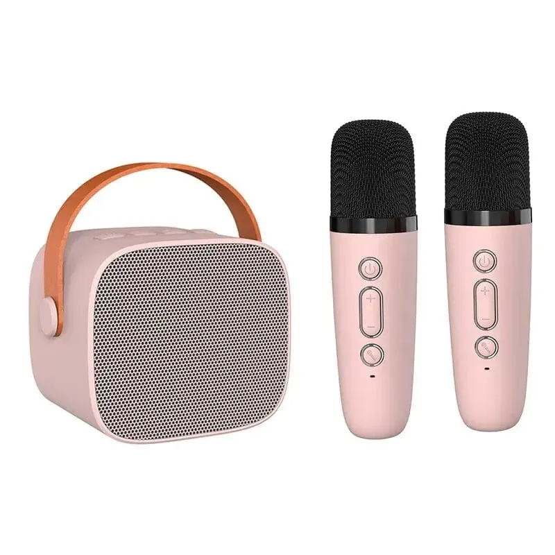 Tragbares Karaoke-Mikrofon, Bluetooth-Lautsprecher, KTV, Doppelmikrofon, Duett, Spielzeug für Erwachsene und Kinder, geeignet für Familienfeiern zum Singen