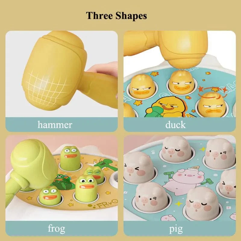 Ente/Frosch/Schwein Baby Spielzeug Montessori Lernspiel Lernspiel Puzzle Geschenk für Kleinkind Junge/Mädchen Whack-a-mole Fidget Spielzeug mit Hammer