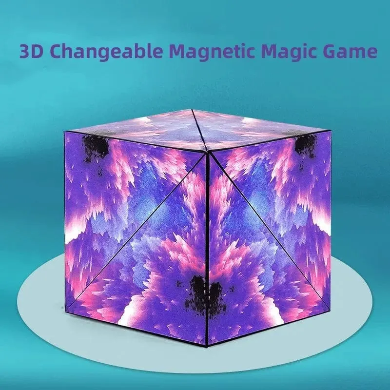 3D Verträumtes Veränderbares Magnetisches Magisches Quadrat Unendliche Flippig Geometrie Puzzle Spiel Antistress Zappeln Spielzeug Kinder Geburtstag Geschenk