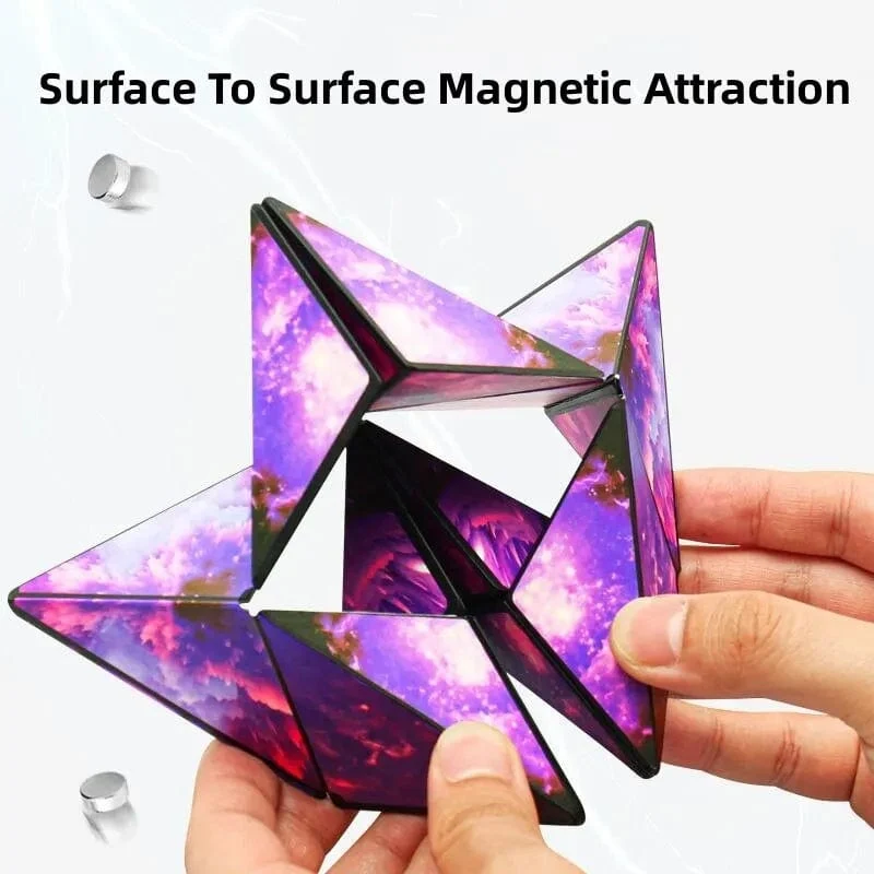 3D Verträumtes Veränderbares Magnetisches Magisches Quadrat Unendliche Flippig Geometrie Puzzle Spiel Antistress Zappeln Spielzeug Kinder Geburtstag Geschenk