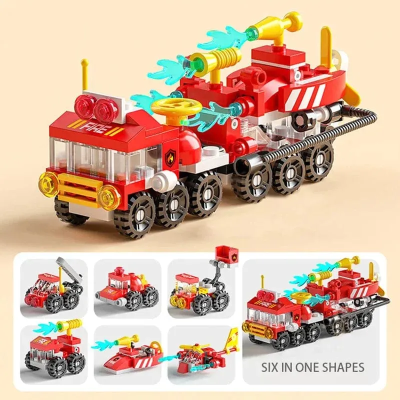 6 in 1 Kinder Ziegel Spielzeug Fahrzeug Formen Luftfahrt Spaceport Modell Bausteine ​​Bau Baby Intelligenz Entwicklung Geschenk