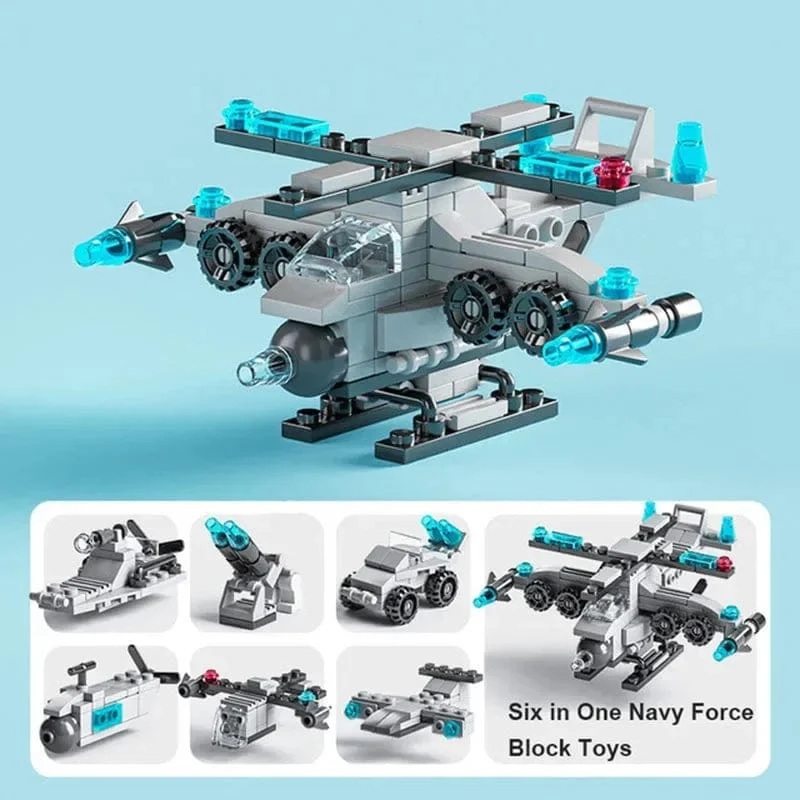 6 in 1 Kinder Ziegel Spielzeug Fahrzeug Formen Luftfahrt Spaceport Modell Bausteine ​​Bau Baby Intelligenz Entwicklung Geschenk