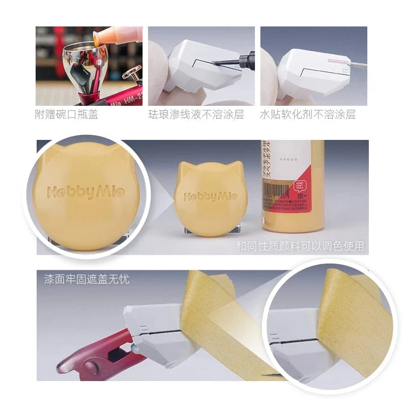 Hobby Mio Modellfarbe, vormodifizierte Modellfarbe, Metallic-Farbserie, unverdünnte, ölige Modellfarbe, 50 ml