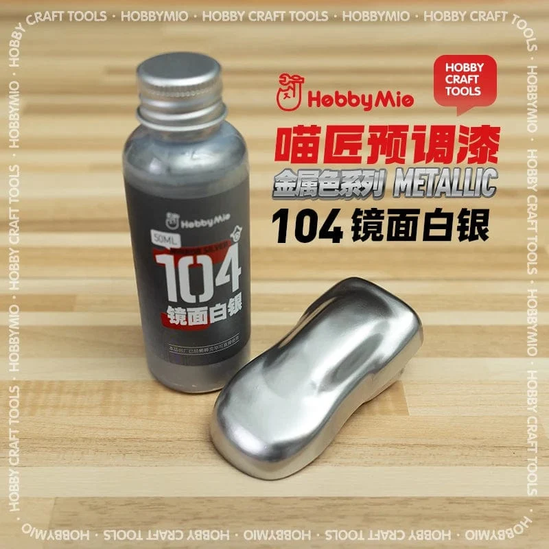 Hobby Mio Modellfarbe, vormodifizierte Modellfarbe, Metallic-Farbserie, unverdünnte, ölige Modellfarbe, 50 ml