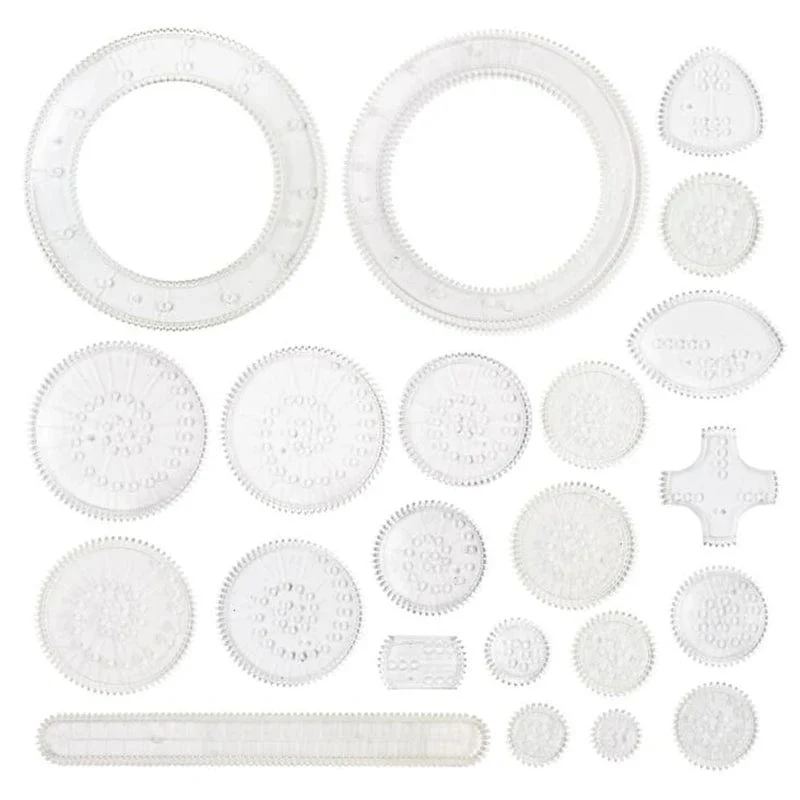 Lustiges ineinander greifendes Zahnrad- und Spirograph-Zeichenspielzeug-Set, kreatives Lernspielzeug für Kinder, Mal- und Zeichenzubehör