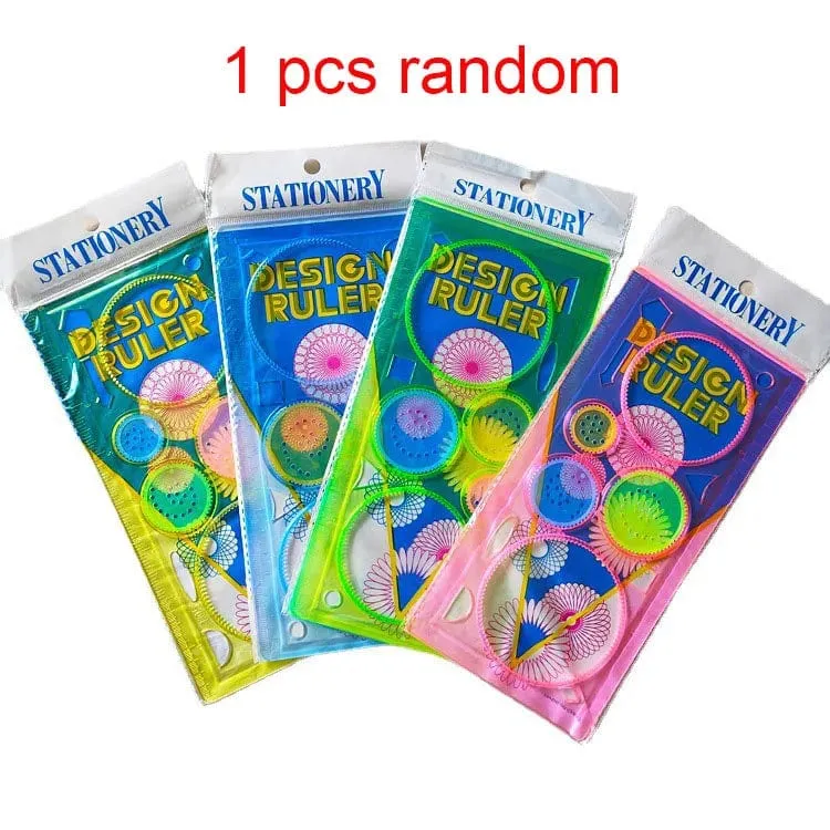 Lustiges ineinander greifendes Zahnrad- und Spirograph-Zeichenspielzeug-Set, kreatives Lernspielzeug für Kinder, Mal- und Zeichenzubehör