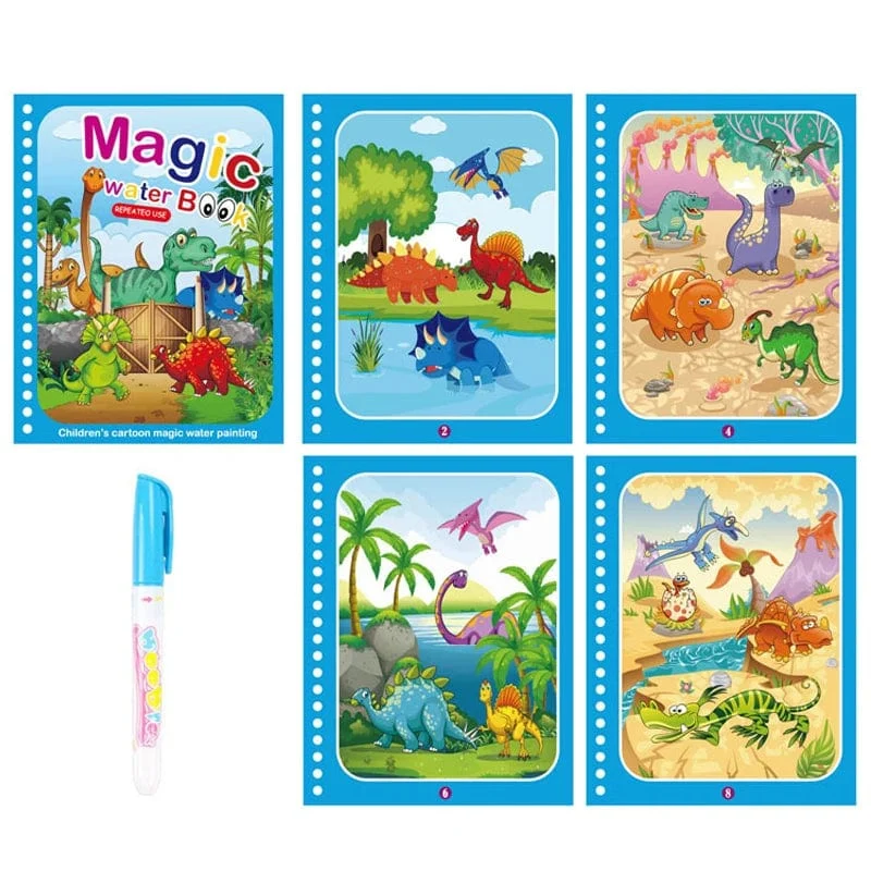 Montessori Spielzeug Magisches Wasser-Malbuch Kinder Lernspiele Gemälde Kinder Malbuch für Babys von 1 bis 3 Jahren Spielzeug