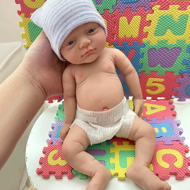 12" Micro Frühchen Ganzkörper Silikon Babypuppe Mädchen "Luna" & Junge "Toby" Lebensechte Puppe Überraschung Kinder Anti-Stress