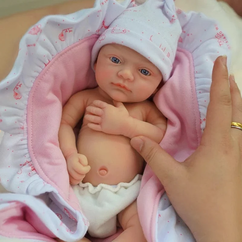 12" Micro Frühchen Ganzkörper Silikon Babypuppe Mädchen "Luna" & Junge "Toby" Lebensechte Puppe Überraschung Kinder Anti-Stress