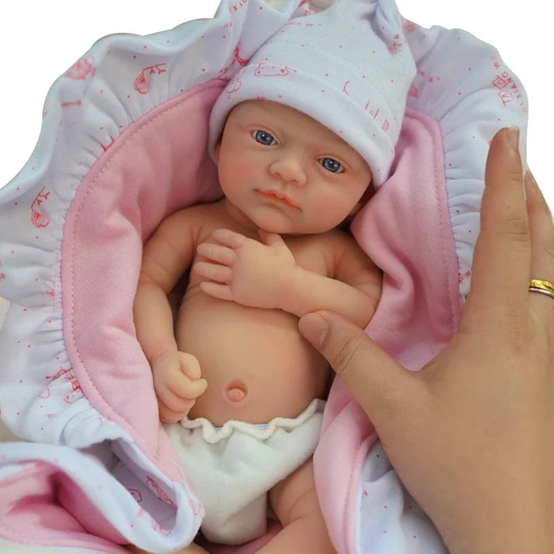 12" Micro Frühchen Ganzkörper Silikon Babypuppe Mädchen "Luna" & Junge "Toby" Lebensechte Puppe Überraschung Kinder Anti-Stress