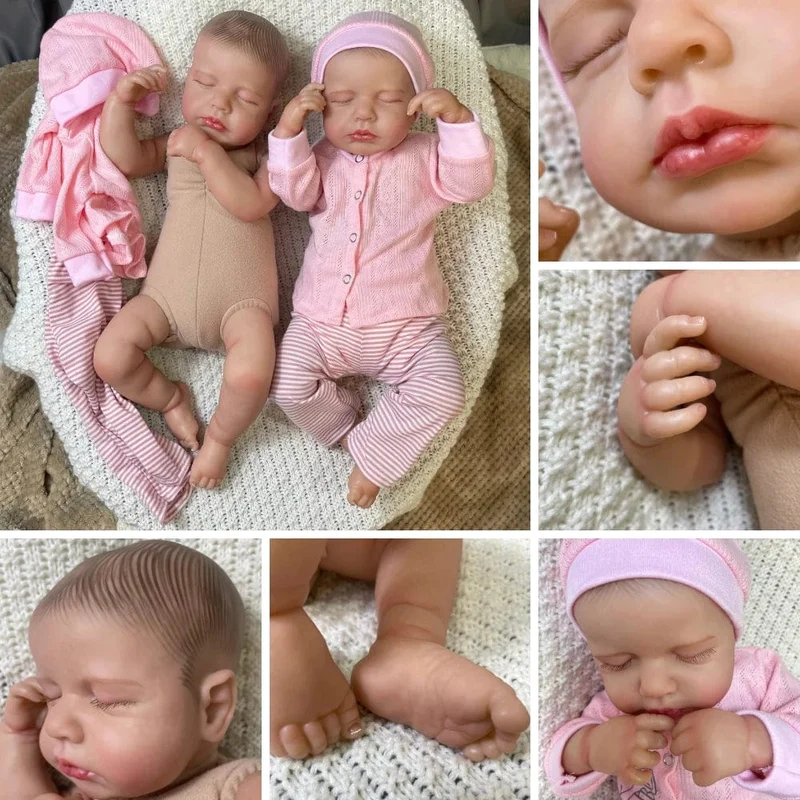 20 Zoll lebensechte, bereits bemalte Puppen LouLou 3D-Haut, realistische Baby Alive Neugeborene Puppen, Spielzeugfigur, Kinder, Mädchen, Geschenk